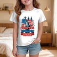 thumbnail image 2 of Gubotare 4th of July Toddler T-Shirts Tee for Girls 4th of July Shirt Patriotic American Cute Kids Graphic T-Shirt Size 9-10 (White,9-10 Years), 2 of 5