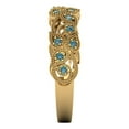 thumbnail image 4 of 0.17 ctw Wedding Band for Women - 14K Yellow Gold Blue Moissanite Stackable Eternity Ring, 4 of 6