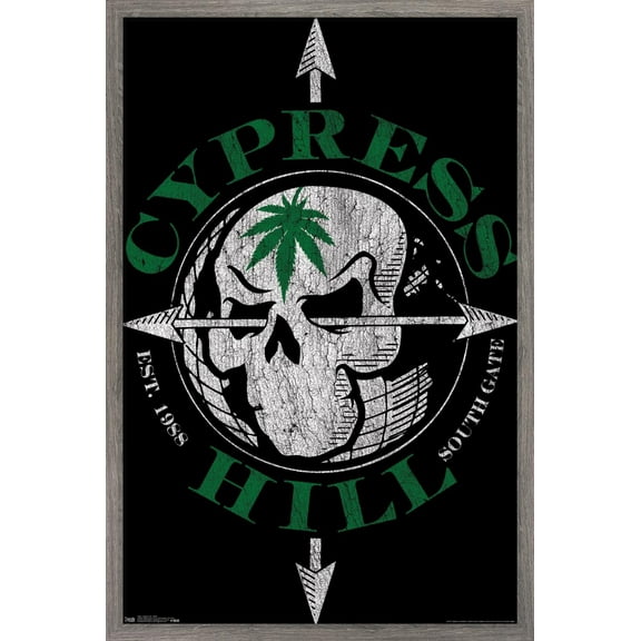 Cypress Hill - Skull Wall Poster, 22.375" x 34" Framed