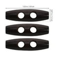 thumbnail image 2 of BESTYASH 20Pcs Versatile Design Coat Buttons Dark Brown Wood for Women, 2 of 5