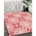 thumbnail image 3 of Ahgly Company Machine Washable Indoor Round Transitional Red Area Rugs, 4' Round, 3 of 7