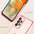 thumbnail image 2 of for Samsung Galaxy A23 5G Case Love Heart Plating Electroplate Luxury Elegant Case Camera Protector Soft TPU Shockproof Protective Corner Back Cover Galaxy A23 5G Case -Pink, 2 of 10