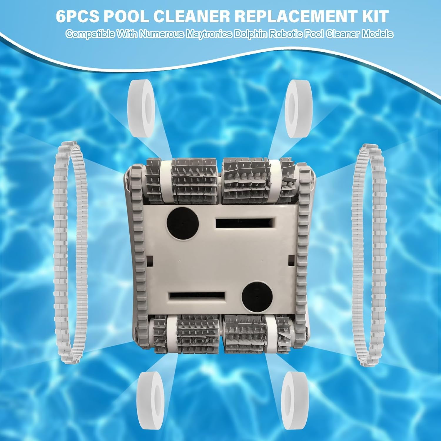 9985006-r2 Track and Climbing Rings 6101611-r4 Replacement Parts Compatible with Maytronics Dolphin Nautilus cc Plus Robotic Pool Robot (6 Pack)