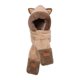 thumbnail image 1 of Gorro 3 en 1 con capucha, bufanda, gorro informal, bufanda, guantes, gorro cálido de invierno para senderismo, niños y niñas, deportes al aire libre, Marrón, 1 of 10