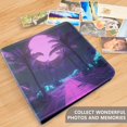 thumbnail image 4 of FORMRS 3 Ring Photo Album 4"x6" Self Adhesive Large Capacity PU Leather Cover, Pink Neon Road, 4 of 8