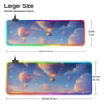 thumbnail image 3 of Large RGB Gaming Mouse Pad Led Glowing Mousepad Non-Slip Rubber Base 13 Light Modes 31.5x11.8 Hot Air Balloons Floating in Sky, 3 of 6