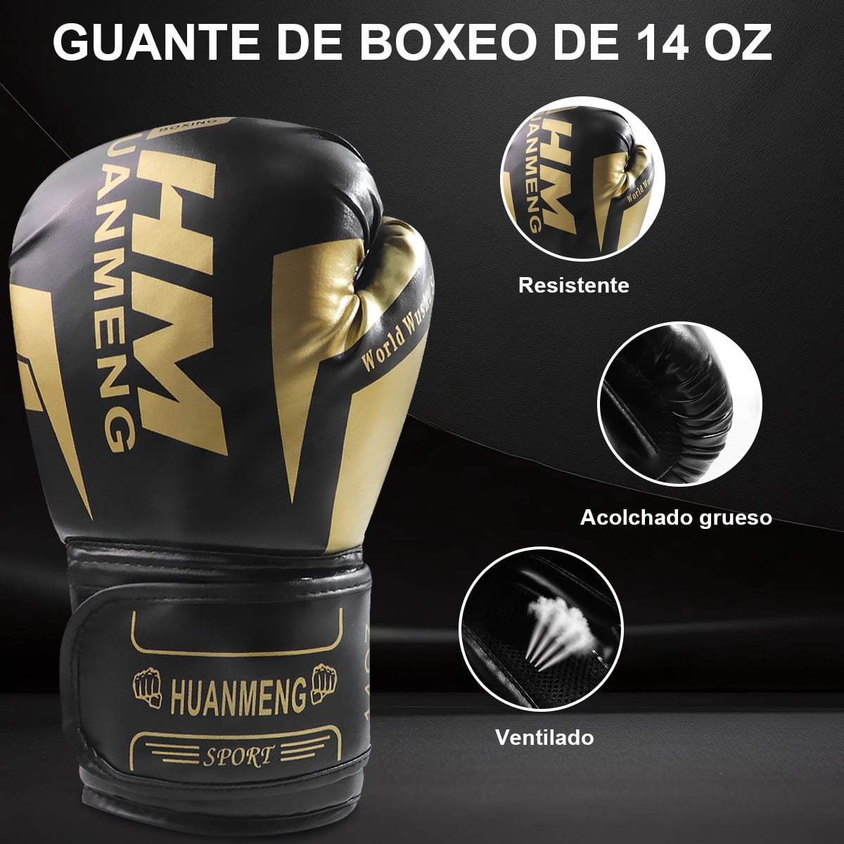 START MAKERS 14OZ Boxing Gloves for Men and Women, Boxing Gloves, Boxing Gloves 14 oz, Sparring Gloves, MMA Gloves, Training and Workout(Black)