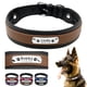 thumbnail image 2 of Large Dog Collar Genuine Leather Dog Collar Personalized Pet Name ID Collar Padded Customized For Medium Large Dogs ShopWise Round, 2 of 14
