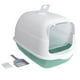 thumbnail image 2 of Baño para gatos con tapa y capucha, cerrado y cubierto, fácil de transportar y limpiar. Verde, 2 of 9