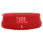 JBL Charge 5 Red Portable Bluetooth Speaker w/Divvi! Hardshell Case Bundle