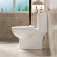 thumbnail image 2 of FENGFAN 1.1/1.6 GPF One-Piece Toilet ADA 17" Rimless Tornado Flush Gloss White Bathroom 1 Pack, 2 of 10