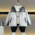 thumbnail image 5 of Zanarzt Baby Jacket Toddler Baby Boy Girl Rain Jacket Cute Dinosaur Cartoon Raincoat Hoodie Kids Coat Fall Spring School Outfit Grey,1-2 Years, 5 of 5