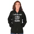 thumbnail image 4 of Play With Blocks Car Engine Mechanic Unisex Fleece Graphic Zip Up Hoodie Brisco Brands 2X, 4 of 5