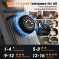 thumbnail image 6 of YOSUDA Magnetic Rowing Machine, 350 lbs Weight Capacity, 16 Levels Resistance, Foldable Bluetooth Exercise Rower for Home Workout, 6 of 9