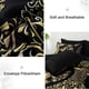 thumbnail image 5 of Juego de edredón para cama de damasco bohemio, dorado, negro, dorado, tamaño king, 5 of 7