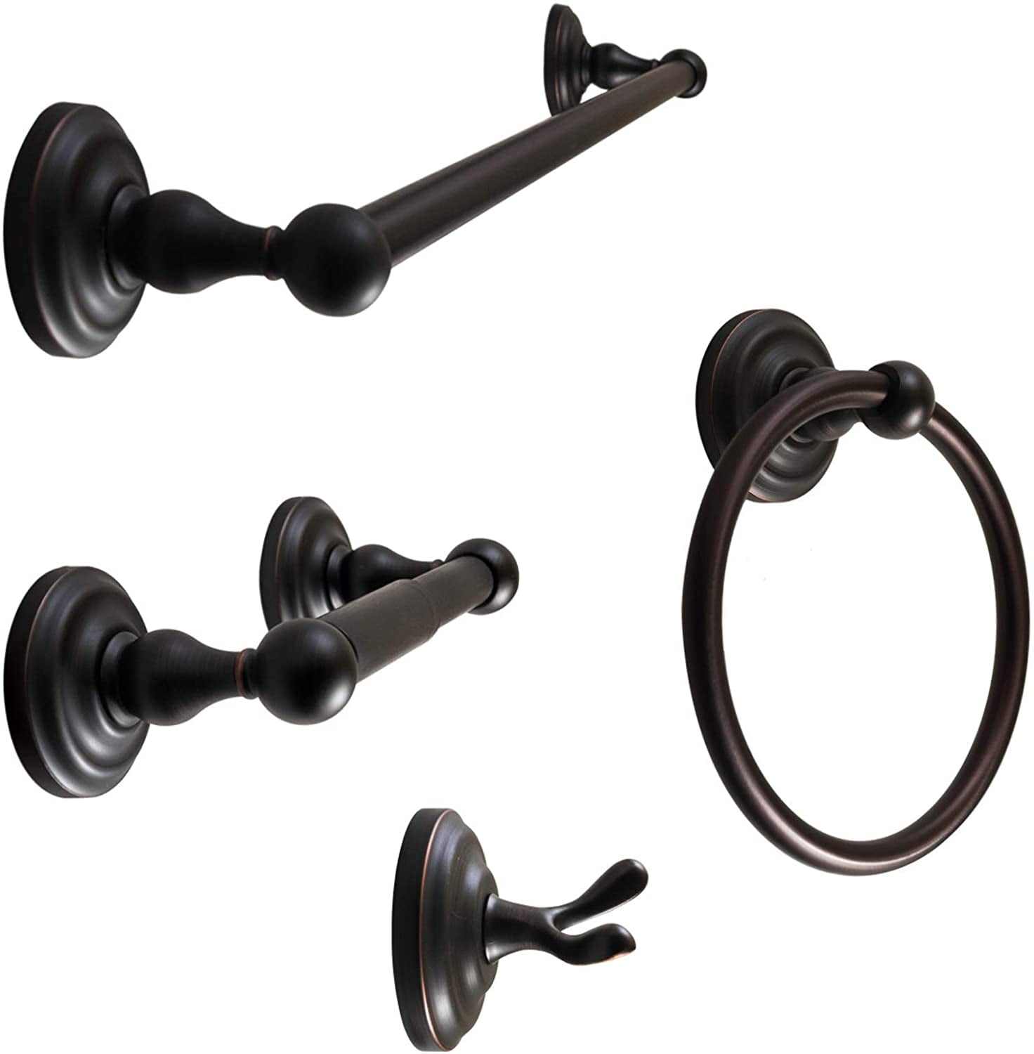 Oil Rubbed Bronze Bathroom Hardware Accessories Set Towel Rail Rack Wall Mounted 
