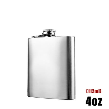 

Stainless Steel Hip Liquor Whiskey Alcohol Flask Cap Pocket Wine Bottle 1-18oz