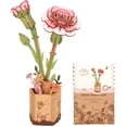 thumbnail image 1 of Craft Kit ROBOTIME, rompecabezas de flores 3D con forma de clavel rosa para adulto, 1 of 7