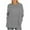 Gray, variant on Patlollav Womens Plus Size Solid Long Sleeve Blouse Tops Round-Neck Shirts