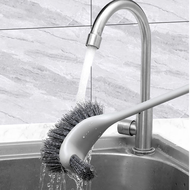 XWSHYW General Cepillo para Inodoro y Soportes con Capacidad para 2 Tipos de Cepillos: Cepillo de Goma y Cepillo de Hendidura: Cepillo para Inodoro Que Limpia Cada Rincón Del Inodoro