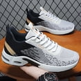thumbnail image 6 of GrmtClth Mens Air Cushion Platform Running Sneakers Breathable Flying Knit Lace Up Shock Absorb Non Slip Casual Walking Sport Shoes Black (US/8.5), 6 of 7