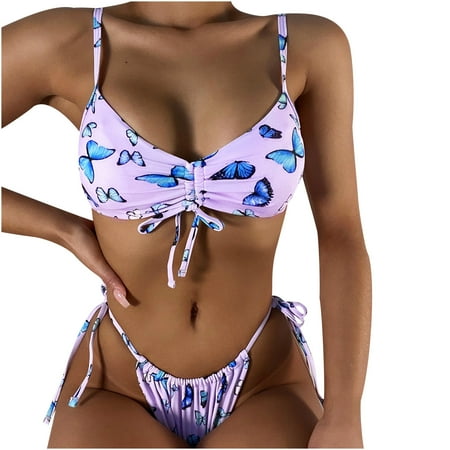 

Swimwear Bikini Bandage Women Pad Shorts Beachwear Set Push-Up Swimsuit Swimwears Tankinis Set Romper Bathing Suit for Women Bathing Suits for Juniors Shorts Sports Bra And Shorts Set Womens