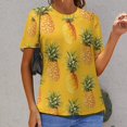thumbnail image 6 of Lunarable Pineapple T Shirts Basic T-Shirt Short Sleeve Ladies Tee Shirt Summer Graphic Clothing, 6 of 6