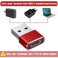 thumbnail image 6 of KOMI USB to USB C Adapter 2 Pack,USB C Female to A Male Charger Type C Converter for Apple Watch Ultra iWatch 7 8 SE, 14 13 12 11 Plus Pro Max Mini,AirPods,iPad Air,Samsung Galaxy S23 S22, 6 of 7