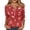 CC55_Deep Red, variant on Lumtrix Christmas Shirts for Women Fall 3/4 Sleeve V Neck Top Graphic Print Soft Tunic Navy L