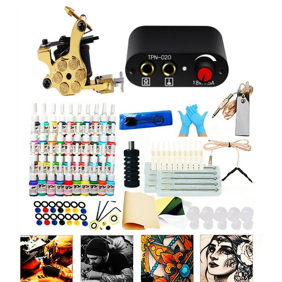 Lism Tättoo Machine Kit with Power Supply, Professional Tättoo Supplies Set for Artists and Beginners