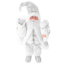 LOLIPPYY White Santa Claus Decoration for Christmas Tabletop Ornament Festive Holiday Decor