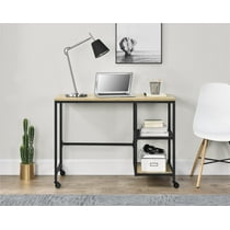 Ameriwood Home Broadview Mobile Computer Desk Golden Oak
