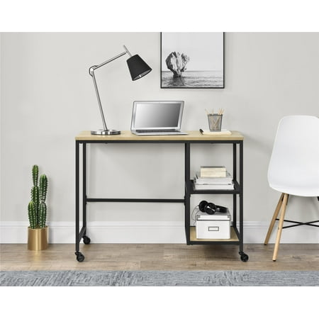 Ameriwood Home Broadview Mobile Computer Desk Golden Oak