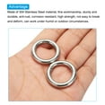 thumbnail image 4 of Uxcell 1.2" Metal O Rings, 8 Pcs 304 Stainless Steel Smooth Round Rings for Bags, Belts, 5mmx30mm, 4 of 5