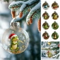 thumbnail image 2 of PEIBang Frog Christmas Ornaments,Frog Gifts for Women,Men,Friends,2D Flat Hanging Ornaments for Holiday Party Indoor Home Decor, 2 of 6