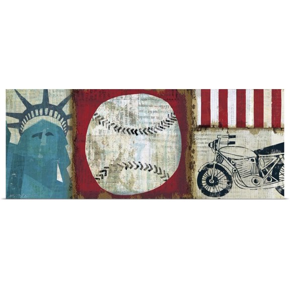 Great BIG Canvas | Rolled Mo Mullan Poster Print entitled American Pop I