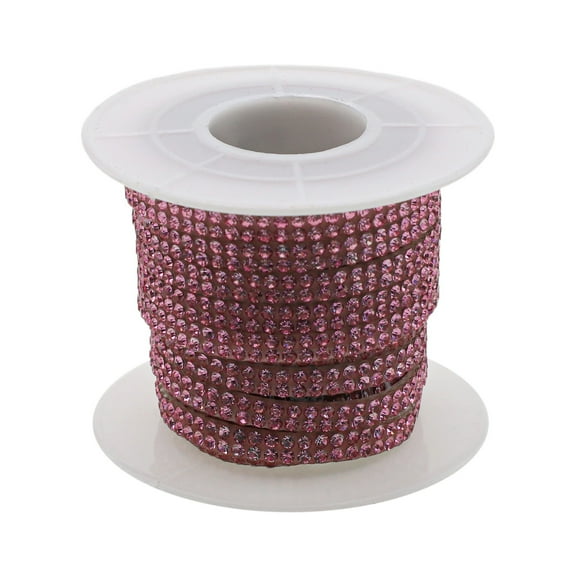 4Mm*4.5M Shiny Rhinestone Strip Pink Car Diy Bling Diamond Sticker Ribbon
