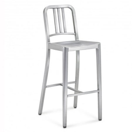 Brushed Anodized Aluminum Modern Bar stool-Metal Barstool Bar height Bar