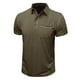 thumbnail image 1 of pstuiky Camisas de vestir de manga corta para hombre, Camiseta de manga corta para hombre, estilo informal, lisa, con cuello vuelto, botones y blusa camisetas de hombre s, 1 of 5
