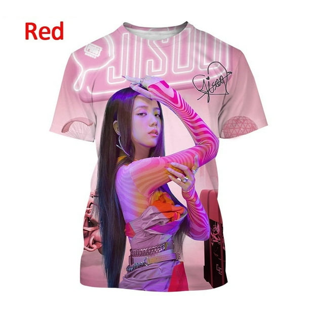 Nueva Combinación De Música pop Camiseta De Impresión 3d blackpink Moda casual Gao Jiahui unisex