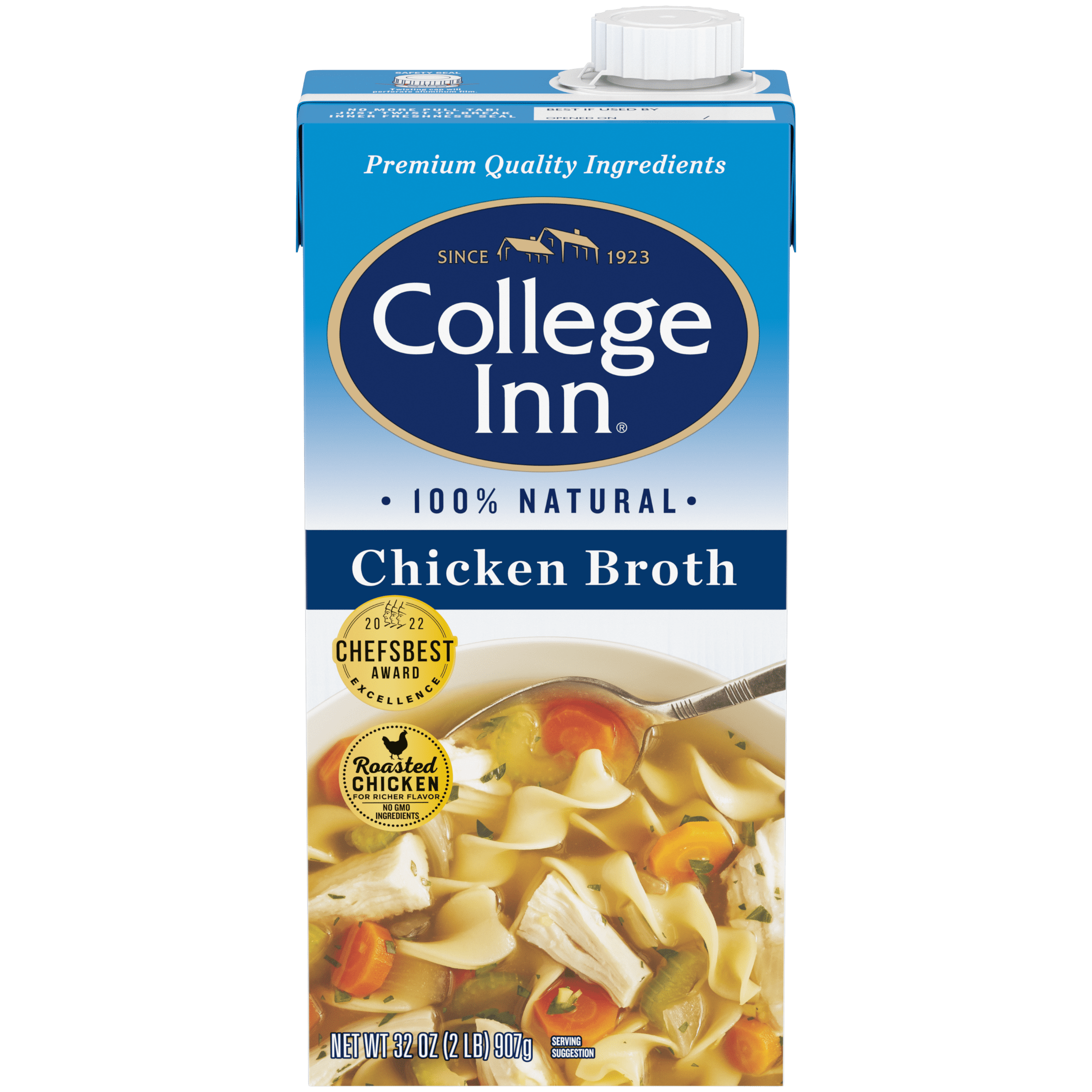 (12 pack) College Inn 100% Natural Chicken Broth, 32 oz Carton