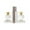 Clear Apple Solid Fruit Round S/2 4"W, 6"H, variant on DecMode 4" Apple Fruit Clear Crystal Bookends with Gold Leaves (Set of 2)