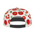 thumbnail image 4 of Daiia Fresh Red Tomato print Flat Bill Hats Flat Brim Trucker Cap Baseball Cap Adjustable Classic Low Profile Hat Unconstructed Plain Cap, 4 of 9