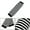 Black-White, variant on Women's Fingerless Thumbhole Solid Stripe Gothic Long Knitted Gloves Light Gray