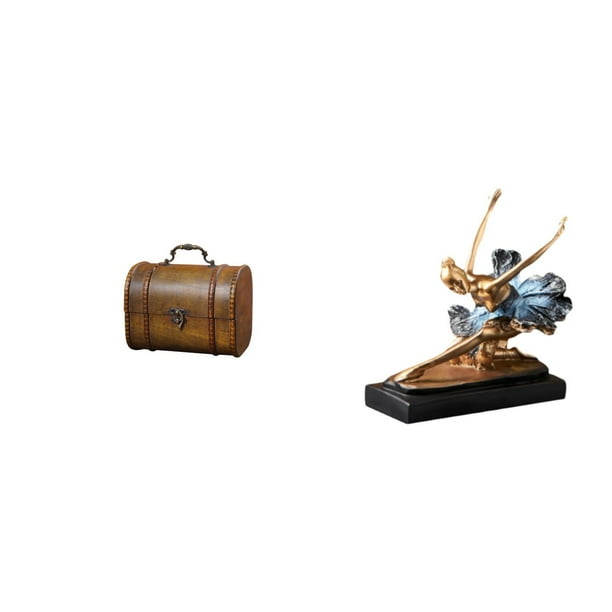 Joyero vintage con forma de bailarina, organizador decorativo tipo con figura de bailarina para anillos y regalos de cumpleaños. Eleg