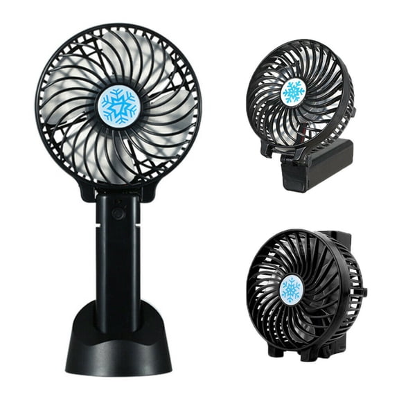 Portable Foldable USB Rechargeable 2000mAh Battery 3 Speed Desktop Handheld Fan