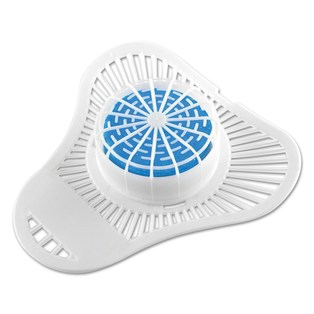 OdoBan Urinal Screen w/NonPara Deodorizer Block, Cherry Scent, White