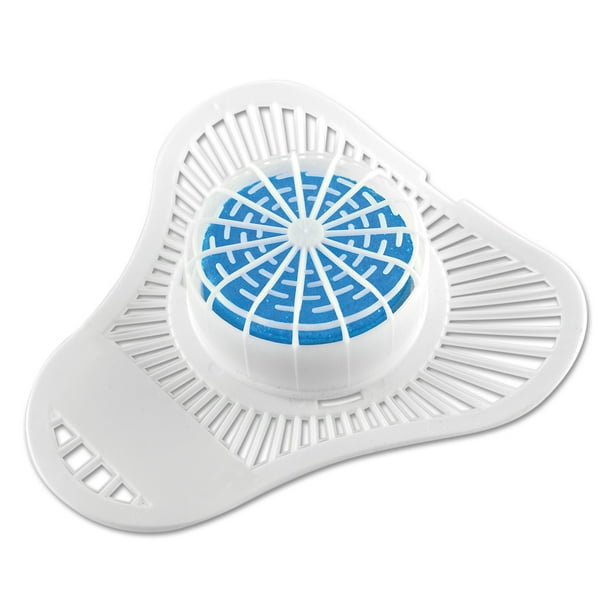 OdoBan Urinal Screen w/NonPara Deodorizer Block, Cherry Scent, White