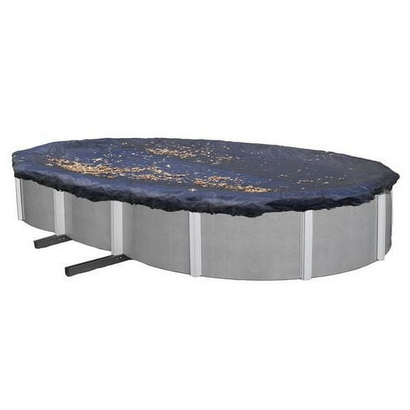 Blue Wave Couverture de piscine filet para-feuilles hors-terre - ovale