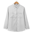 thumbnail image 4 of Yigetop Button Down Shirts for Women, Women Cotton Shirt Printed Fashion Button Down Shirts Casual Tops Long Sleeve Blouse Fall Button Down Shirts Women White 3XL, 4 of 9